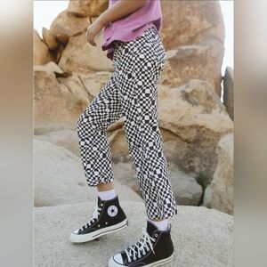 Stevie-Pant ~Brown and White Patterned Pants